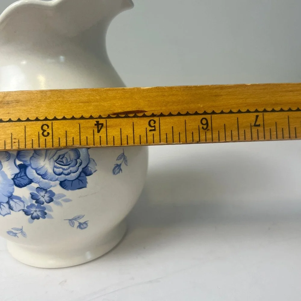 Cottagecore Ceramic Pitcher Home Decor Large Floral Farmhouse Homestead Ranch
